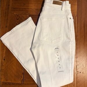 Ralph Lauren Women’s White High-Rise Flare Jeans Size 26